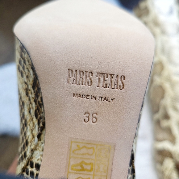 Paris Texas Knee High Snake Skin Python Leather Heeled Boots - Picture 11 of 13